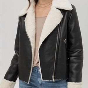 Blank NYC Women Faux Fur Coat Jacket Sherpa